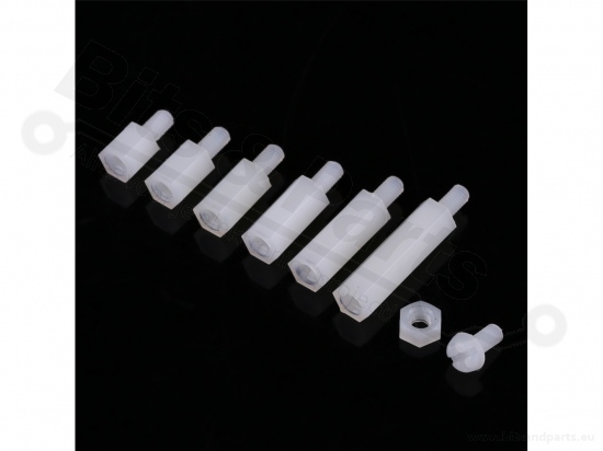 Spacer/Standoff M3 set 180 pieces white